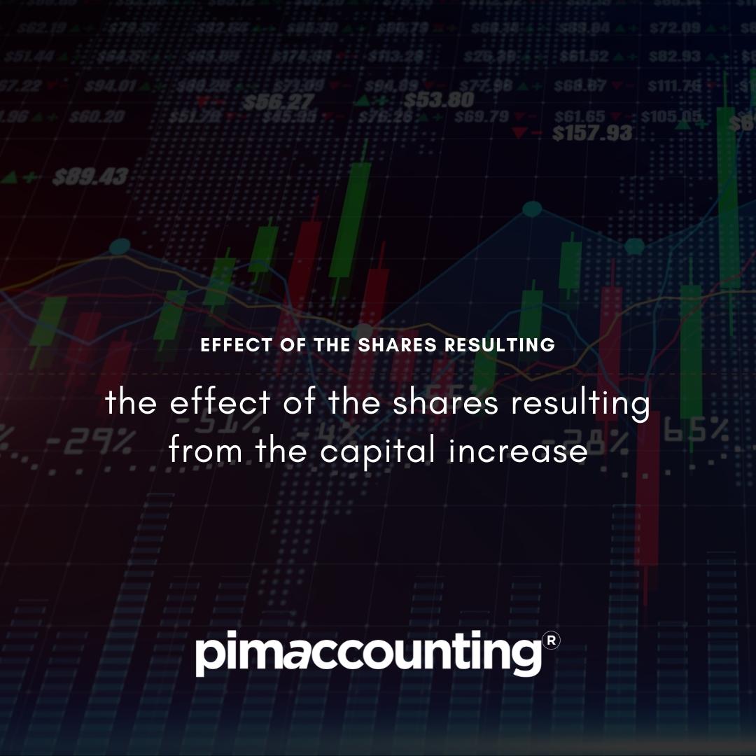 The Effect of the Shares resulting from the Capital Increase